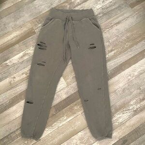 aerie distressed sweatpants